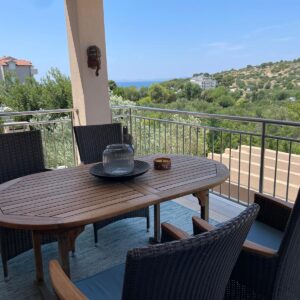 Apartment  Soul of the Sea near sandy Slanica beach with a pool and sea view A4+1